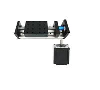 80mm wide linear guide platform SFU1605 ball screw module dual HGR15 3Nm Nema23 57mm stepper motor(100mm)