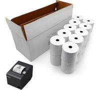 80mm x 80mm Thermal Till Rolls - BPA-Free Receipt Paper for POS, EPOS, Cash Registers - Warning Strip, Eco-Friendly, Crisp Print for Retail, Hospitality & Service Use (1)