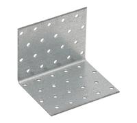 80mm x 80mm x 100mm Galvanised Perforated Angle Plate Bracket Connector for Wood 2mm Thick Steel Corner Bracket Metal L Plate Heavy Duty KM10 (Pack of 1)
