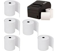 80mm x 80mm x 12.7mm Thermal Paper Till Rolls Suitable for EPOS Epson, Star, Samsung, Bixolon POS Pack of 5