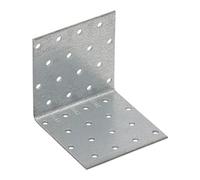 80mm x 80mm x 80mm Galvanised Perforated Angle Plate Bracket Connector for Wood 2mm Thick Steel Corner Bracket Metal L Plate Heavy Duty KM9 (Pack of 2) L07-08ABC