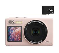 80MP High Resolution Camera Double Screen 5K 18X Zooming WiFi Compactly Design For Outdoor Activity Double Screen Digital