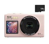 80MP High Resolution Camera Double Screen 5K 18X Zooming WiFi Compactly Design For Outdoor Activity Double Screen Digital