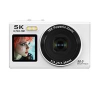 80MP Sensors Camera With 5K Double Display 18X Zooming WiFi Connectivity Builts In Flashlight Travel For Content Creators Digital