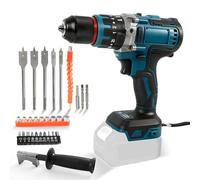 80N.m Brushless Cordless Impact Drill Compatible with Makita 18V Battery, 1/2'' Hammer Drill, 2100RPM 20 Torque Levels 3 Functions Electric Impact Driver