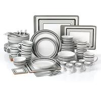 Brompton Porcelain Tableware Combination Set, 56 Pieces - Porcelain & Placemats