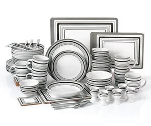 80Pc Brompton Dinner Set - Grey