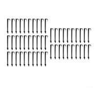 80PCS 1/2 Inch Plastic Irrigation Hose Anchors Pegs Quick Insert Black | Fits 3/4 x 4.33 Inch Stakes for Drip Lines Easy Insert Secure Tubing Soil Hold for durable Plastic