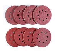 80pcs 125mm Sanding Discs, Hook and Loop 10 x 40/60/80/120/180/240/320/400 Mixed Grit, 8 Hole 5 Inch Round Sanding Discs Pads for Random Orbital Sander by Taspire