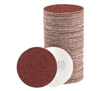 80PCS 50mm Sanding Discs 40 Grit Hook and Loop Sanderpaper Drill Sanding Attachment for Headlights Metal Furniture Glass