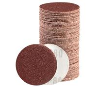 80PCS 50mm Sanding Discs 80 Grit Hook and Loop Sanderpaper Drill Sanding Attachment for Headlights Metal Furniture Glass