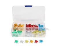 80Pcs 5A 10A 15A 20A 25A 30A Auto Car Truck Low Mini Blade Type Fuse Kit