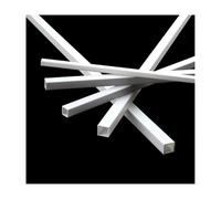 80PCS ABS Hollow Square Tube Set - 3mm to 10mm, 25cm/50cm Length - DIY Plastic Pipes for Model Making/Water Connectors(50cmx4x4mm)