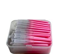 80Pcs/Box I-Type Push Pull Interdental Brush Cleaning Between Teeth Oral(80pcs 0.6 mm Pink)
