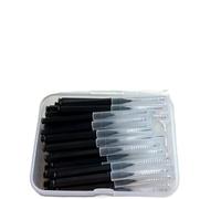 80Pcs/Box I-Type Push Pull Interdental Brush Cleaning Between Teeth Oral(80pcs 0.7 mm Black)