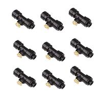 80pcs Brass isting Nozzles for Outdoor Cooling Syste, Low Pressure ister Nozzle with 1/4'' Slip-Lock Tees Atoizing isting Sprayer Fog Nozzles for Garden, Huidification, Landscaping, Dust Control