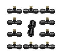 80pcs Brass misting nozzles for Outdoor Cooling System Low Pressure Mister Nozzle with 1 4 Slip Lock tees atomizing misting Sprayer Fog nozzles for Garden humidification Landscaping dust Control