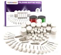 80Pcs Buffing Wheels Kit With 2Pcs Compound Compatible With Dremel Rotary Tool, Different Shapes of Polishing Wheel for Drill With 3mm(1/8'') Shank for Metal Jade Glass