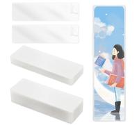 80pcs Clear Bookmark Sleeves, Plastic Bookmark Sleeves Bookmark Laminating Sleeves Hot Laminating Pouches Thermal Laminating Pouch for Book Lovers Students Reading