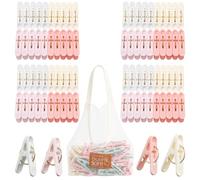80Pcs Clothes Pegs for Washing Line with Bag, Plastic Washing Pegs, Non Slip Windproof Laundry Clips for Sunbeds, Garden, Indoor Outdoor Drying (Colorful)