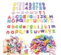 80PCS Colorful Magnet Toys Magnetic Letters and Numbers Alphabet Refrigerator Magnets Early Education Learning Tool for Elementary English and Math