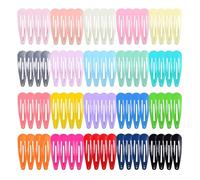 80Pcs Colorful Snap Hair Clips, 20 Candy Colors 5cm/2" Glitter Metal Snap Hair Clips, Non Slip Vibrant Kids' Barrettes Hairs Accessories for Women Girls Toddler Kids Teens