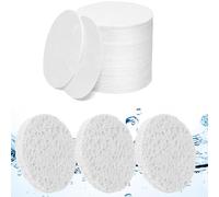 80PCS Count Facial Sponges Cleansing,White Compressed Face Sponges,Natural Wood Pulp Cotton Face Exfoliator Pad Sponge for Daily Skin Care Deep Cleaning Makeup Removal