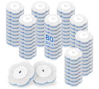80pcs Disposable Toilet Brush Refills Head, Toilet Brush Replacement Heads Disposable Toilet Wand Refill Pads for Bathroom Cleaning,Sink,Bathtub,Floor