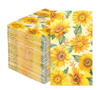 80Pcs Floral Paper Napkins, Disposable Patterned Party Serviettes, 33x40cm Printed Guest Towels for Wedding Birthday, Soft Hand Napkins for Decoupage Table Decor(Style 1)