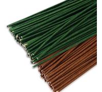 80Pcs Floral Wire, 30cm/11.8in Length 3mm/0.12in Diameter Stems, 18 Gauge Flower Wrapped With Paper for Artificial Flowers, Wreath, Bouquet (Mixed Color)