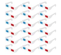 80pcs Foldable Red and Cyan 3d Glasses for Dvds, White Frame | Plastic and Paper Build, Portable Anaglyph Viewing, Adults, Parties, Science Class Demos