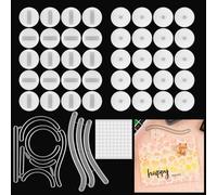 80PCS Gliders for Slider Cards 2PCS Irregular Track Scratch Shape Border Metal Cutting Dies for DIY Scrapbooking Paper Crafting Die Cuts Stencil 100PCS Double Sided Adhesive Circles Rotating Sliding