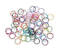 80PCS Heavy Duty Multifunctional Iron Paper Rings for Office Home Crafting 10 Vibrant Colors Durable Metal Binder Rings Organize Documents Photos Keychains Secure Clasp Design