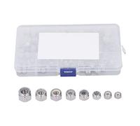80PCS Hex Lock Nuts Assortment Kit | 304 Stainless Steel with Nylon Insert | 8 Sizes for DIY/Repair/Maintenance | Secure - Loosening & Long - Lasting | Storage Box Included