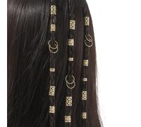 80pcs Hollow Dreadlocks Beads Alloy Dread Locks Metal Cuffs Braids Accessories,Gold & Silver Hair Cuffs Jewelry Hair Rings for Women Braiding Hair