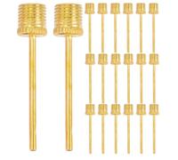 80pcs Inflation Needle for Ball Pumps, Iron Plated Copper, Golden