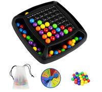80PCS Intellectual Chessboard, Rainbow Ball Elimination Game, Intellectual Chess Board, Funny Interactive Strategy Board Games for Family Party Game Kids Adults