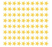 80pcs Iron on Applique Five Pointed Star Yellow Embroidered