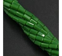 80Pcs/Lot 3x6mm Austrian Glass Beads Rectangular Crystal Tube Spacer Jewelry Accessories Beads for DIY Making Bracelet-Grass Green porce