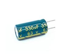 80pcs/lot high frequency low impedance 63v 330UF aluminum electrolytic capacitor size 10 * 20 330UF 63v 20% diy supplies