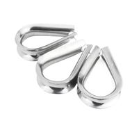 80pcs M2-M8 304 Stainless Steel Chicken Heart Ring Cable Wire Rope Clamp Protective Sleeve Thimbles Rigging Accessory For Gardening Cord(M5)