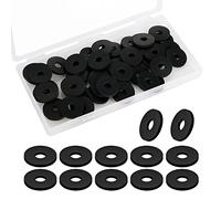 80pcs M8 x 25mm Flat Rubber Washers, Plumbing Gasket Kit Hose Gasket Set Heavy Duty Abrasion Resistant Rubber for Faucet Repair Household Appliances Vibration Suppression (1in)