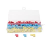80Pcs Nylon Spade Terminals Assortment 22 14AWG 90 Degree Crimping Connectors with Quick Disconnects Feature and Tool Spade Connectors Set