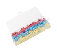 80Pcs Nylon Spade Terminals Assortment 22 14AWG 90 Degree Crimping Connectors with Quick Disconnects Feature and Tool Terminals Crimping Tool Set