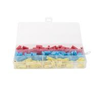 80Pcs Nylon Spade Terminals Assortment 22 14AWG 90 Degree Crimping Connectors with Quick Disconnects Feature and Tool Multipurpose Wire Terminals Set