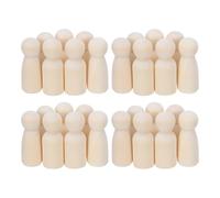 80pcs Paintable Wooden Peg Dolls Unfinished Natural Wood Figures