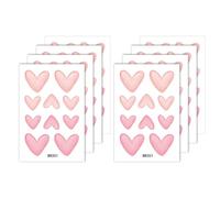 80pcs Pink Heart Shape Wall Stickers, Baby Nursery Room Wall Decals, Interior Wallpaper PVC Murals, Decor Stickers for Bedroom Living Room Girls Room Decoration Kids Room