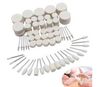 80PCS Polishing Buffing Wheel for Dremel Polishing Kit with 1/8" Shank, Wool Felt Polishing Wheel for Dremel Accessory Rotary Tool for Jewelry Metal Jade Glass Grinding Polishing Wheel Set
