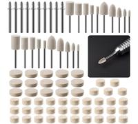 80PCS Polishing Buffing Wheel Set for Dremel Polishing Kit, Wool Felt Polishing Wheel Accessories, with 1/8" Shank for Jewelry Metal Polishing Rotary Tool Accessories