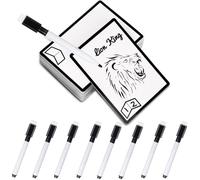 80pcs Reusable MTG Dry Erase Tokens,MTG Token Cards with 8 Pcs Black Marker Pens and MTG Token Cards for DIY Games, Office,Family,Educational Use